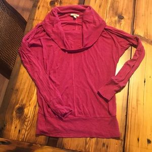 Anthropologie Bordeaux knit top